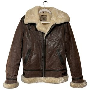 COPY - Mens authentic vintage ST.JOHNS BAY. Leather fur coat